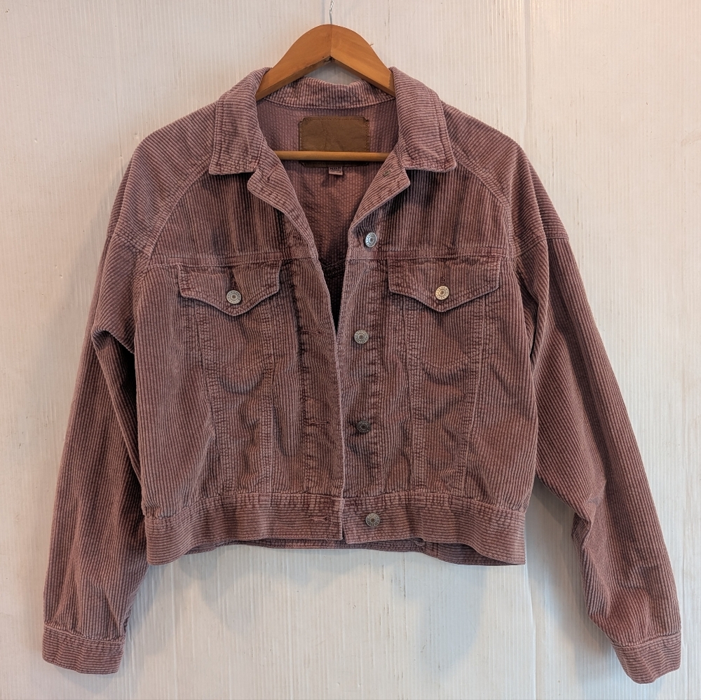 AMERICAN EAGLE Outfitters Mauve Corduroy Jacket Size Medium - Picture 3 of 8